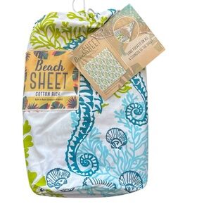 Beach Sheet -84”x 84” Cotton Rich - NWT
